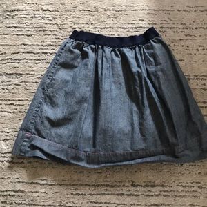 Crew cuts chambray skirt